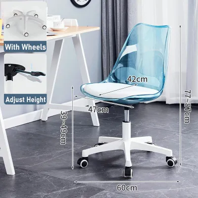 XUXU Office Chair Computer Chair Adjustable Chair With Wheels & Leather Seat Ergonomic Chair Home Study Chair