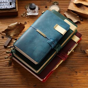100% TN04 Genuine Leather Travelers Notebook Travel Diary  Journal Vintage Handmade Cowhide Gift planner Free Lettering Embosse2026