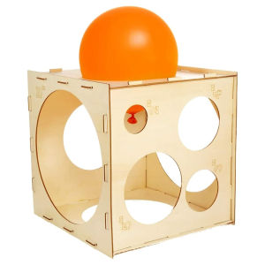 9 Hole Sizes Wodden Meauring Balloons Box Balloon Sizer Cube Box for Balloon Decorations Balloon