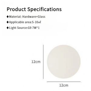 French malist Glass Ball Wall Lamp - Modern Spherical Bedside Light for Bedroom & Living Room - Elegant Decor Lighting Fixture