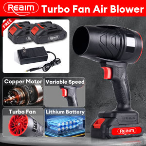REAIM Air Blower Turbo Fan Violent Fan Powerful Storm Machine Cordless Dust Blower Portable Blower High Power Hair Dryer