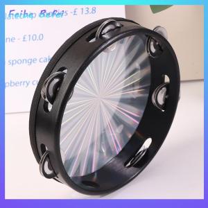 [Feibe Befei] 6 8 10 inch bằng gỗ rạng rỡ Tambourine tay trống với hàng đôi leng keng nhạc cụ giáo dục