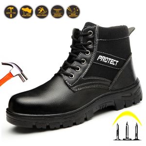 Safety shoes mens anti-smashing anti-piercing steel toe cap work boots safety protective shoes