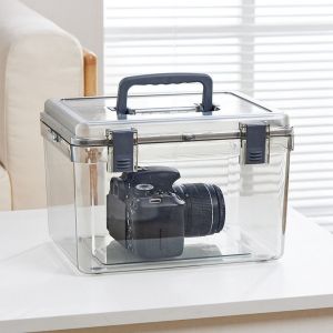 NEXASHOP with Handle Camera Dry Box Clear Dustproof Camera Protective Case Durable Waterproof Sealing Drying Storage Box