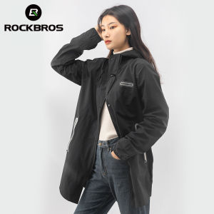【Giao hàng địa phương】ROCKBROS Raincoat Fully Waterproof Cycling Jacket Men Reflective Hooded Raincoat Outdoor Sport Windbreaker
