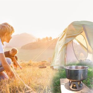 ALOCS Kompor Portable Spiritus Ethanol Methanol Camping Stove - ALK01