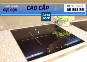 Bếp Từ 3 Vùng Nấu Malloca MI 593 BN - Công Suất 6000W - Mặt Kính Schott Ceran (Đức) - Hẹn Giờ 99 Phút Tiện Lợi - Báo Dư Nhiệt - Xuất xứ Châu Âu- Hàng Chính Hãng
