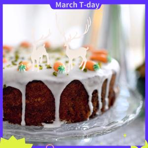 March ต้นกวางคริสตัลเรซินขนาดเล็ก1ชิ้นตกแต่งโต๊ะของหวานสีขาวตกแต่งโต๊ะสำหรับเด็กบ้านของขวัญปีใหม่