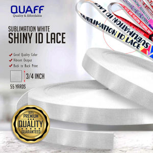 Linework - Sublimation Printable Double-sided White Shiny ID Lace / Lanyard Making (55 yards / roll)