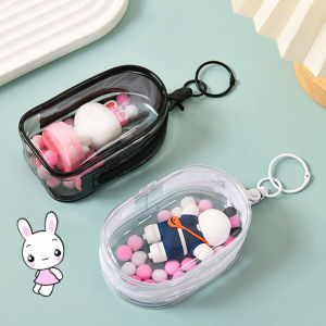 YAFEN Jewelry Organizer Transparent Storage Box Pouch Mystery Box Keychain Bag Storage Case Thicken Wallet Cute Doll Bag Organization