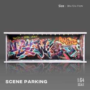 SG READY STOCK 1:64 Car Showroom Dioramas Miniature Scene Layout Car Diorama Display Boxs with LED Simulate Garage Scene Model
