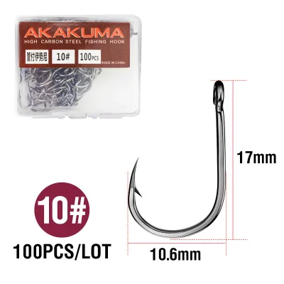 STIA 100 Pcs Fishing Hook Stainless Set Barbed Fishing Hooks Fishing Accessories Fish Hook Fishing Lure