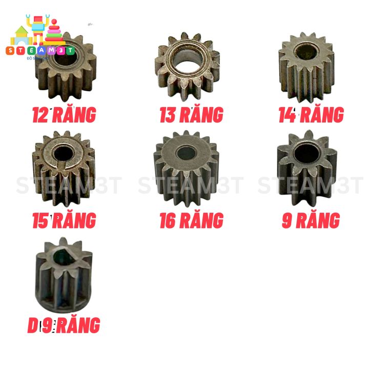 Bánh răng kim loại trục 3mm 3.2mm, 9/12/13/14/15/16 răng, Cho khoan pin ...