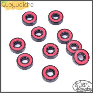 【Guoyuqiche】 10Pcs set 608 2RS Bearing Deep Groove Steel Sealed Ball Bearings 608RS 608-2RS
