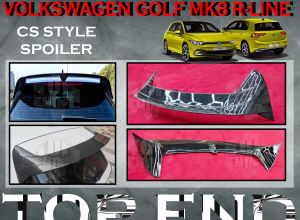 VOLKSWAGEN GOLF MK8 GTI /MK8 RLINE CS STYLE SPOILER (CS) REAR TRUNK SPOILER FOR VW GOLF 8 CARBON FIBER LOOK CAR BODYKIT