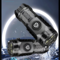 German Three-eyed Monster Mini Flash Super Power Flashlight Outdoor LED Flashlight Multifunctional Rechargeable Light. 