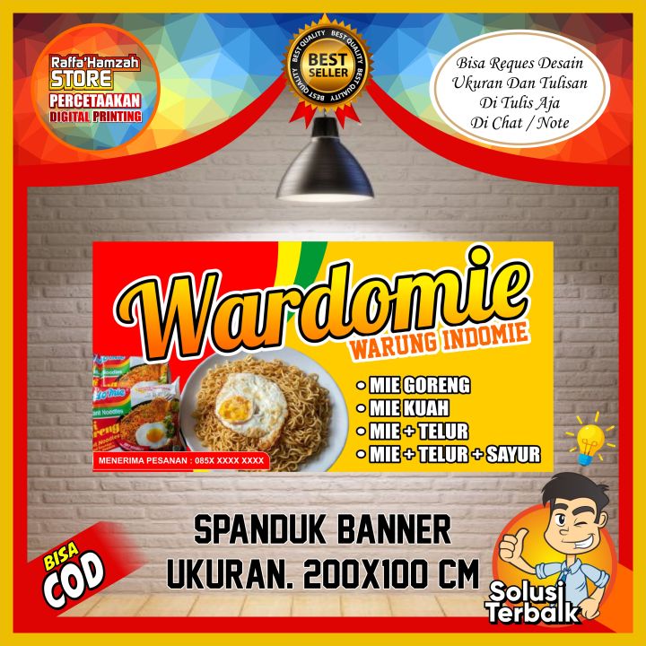 Spanduk Banner Warung Indomie Custome Spanduk Warung Indomie Baner