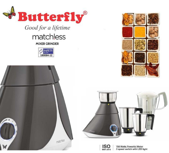Butterfly Matchless 750-Watt Mixer Grinder with Jars YEAR