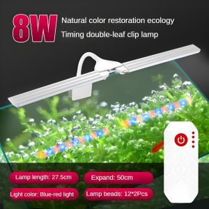 Fish Tank Clip Light/Fish Tank Lamp/Aquarium Lamp/Full spectrum enhanced brightness timing wide angle/180 ° free extension/water grass lamp