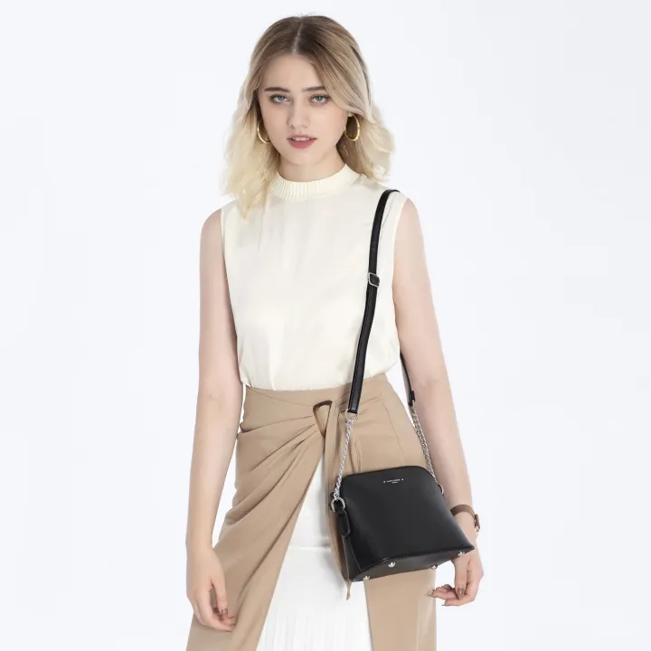 Chain leather sale crossbody bag