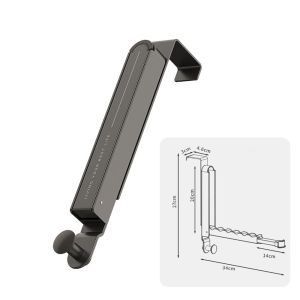 MKEB ไม่มีการเจาะ ที่แขวนเหนือประตู ทนทานสำหรับงานหนัก อะลูมิเนียมอัลลอยด์ ราวตากผ้าพับได้ ง่ายๆ ประหยัดพื้นที่ประหยัดพื้นที่ ที่แขวนเสื้อโค้ทหมวก สำหรับบ้าน