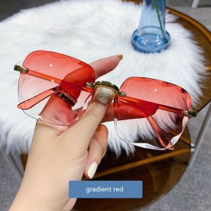 MX005 Kacamata Hitam Wanita Fashion Gaya Tanpa Bingkai