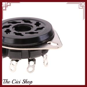 [The Cici Shop] 1Pc 8Pin Bakelite Tube Socket Base S8WPF Bakelite Gilded For KT88 6550 6SN7 EL34 Vacuum Tube Amplifier