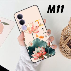 Ốp lưng cho Vivo V70 FE 5G mẫu thư pháp bông sen chữ cha mẹbình an