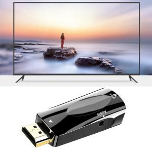 HDMIs to VGA Adapter Connectors 1080p Video Output with 3.5mm Audios Support for Gaming Consoles and Bluray Players
