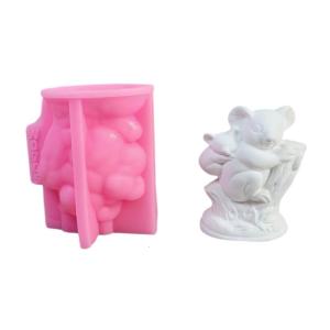 Silicone Molds Animal Molds Koala with Baby Plasters Molds Casting Molds Ornament Molds Soap Epoxy Resin Molds