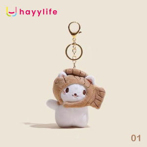 HAYYLIFE Gantungan Kunci Kucing Plush Lembut – Aksesori Tas Imut Anti Kotor HL-FAC804