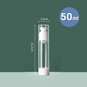 Botol Airless Pump Lotion Isi Ulang 15ml 30ml 50ml Transparan / Botol Travel Refill