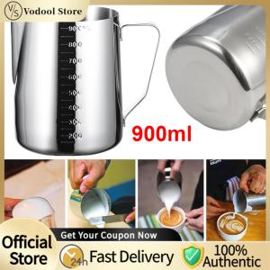 【24Hours Shipped】 350/600/900ml Milk Frothing Jug with Scale Cappuccino Cream Frothing Jug Pitcher Sharp Mouth Barista Frother Pitcher for Latte Art Coffee Accessories