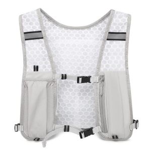 Running Hydration Vest Backpack For Men Women With Pockets Running Water Bottle Storage Vest Waterproof Breathable Adjustable Outdoor Marathon Jogging Training Hiking Workouts Multifunctional Water Chest Pack