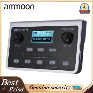 MOOER PE100 Portable Multi-effects Processor Guitar Effect Pedal 39 Effects Tap Tempo  EU plug