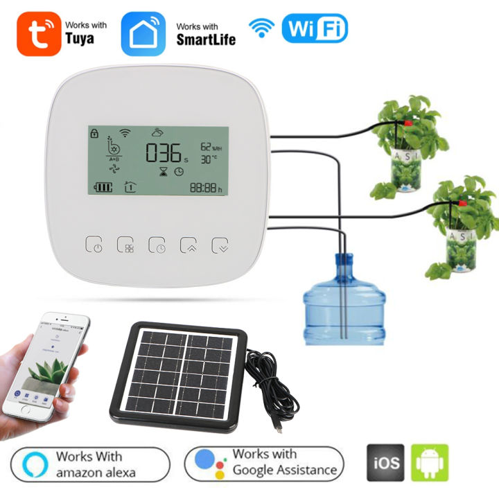 For Garden Plant WiFi Tuya Alexa Google Digital Watering Irrigation Timer Intelligent Automatic