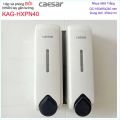 Hộp đựng xà phòng Caesar KAG-HXPN40 -Trắng-White thiết kế hiện đại, hộp nước rửa tay bông 2 ngăn 350ml sữa tắm, dầu gội đầu. 