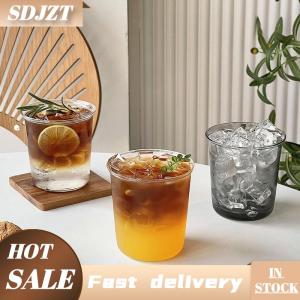 SDJZT Cốc Cà Phê Cốc pha cà phê cuộn tròn cốc thủy tinh gia dụng đồ uống nước trái cây sữa cốc đơn giản trong suốt Chai Nước Thủy Tinh cốc cà phê