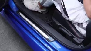 For Subaru BRZ Toyota 86 GR86 Suede Car Threshold Strip Door Anti Scratch Tape Anti-kick Protect Stickers Interior Accessories
