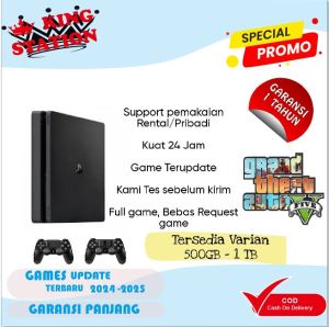 PS4 PLAY STATION 4 SLIM HDD 500GB (HEN) SUDAH FULL GAMESTINGGAL MAIN