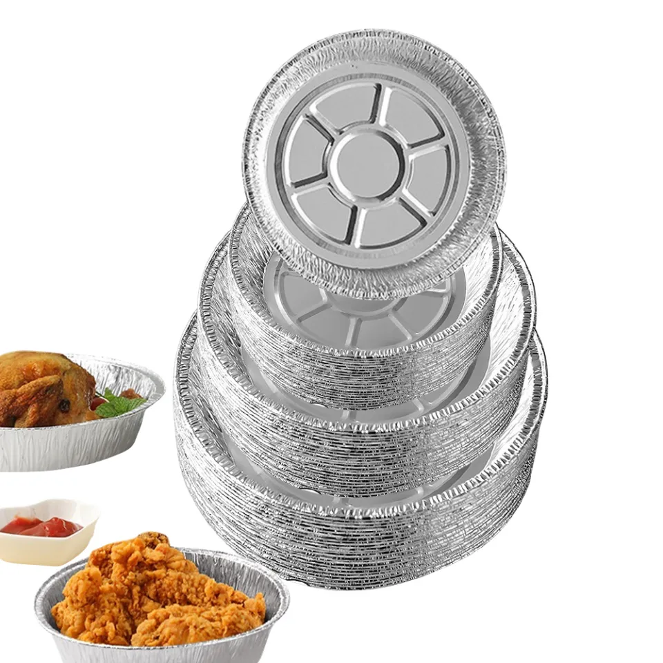 20PCS Inch Disposable Aluminum Foil Plates Round Tin Foil Pie