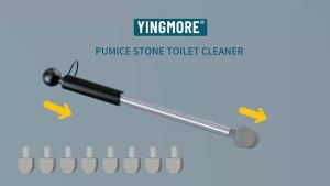 Pumice Stone Toilet Bowl Cleaner16.7Inch Toilet Pumice Stone with Handle Cleans Hard Water Ring Calcium Buildup&Stains for Toilet Bath Kitchen Household Cleaning（Black