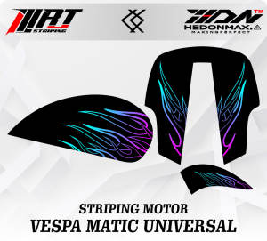 Striping Stiker Transparan Vespa Matik/Sprit/LX/Universal Api Vol 5 (Sudah Terpotong)