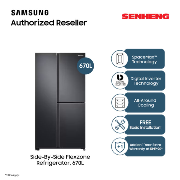 Samsung 670L SideBySide Flexzone Refrigerator SAMRS63R5591B4 Lazada