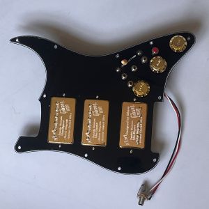 Prewired Loaded Guitar Stratocaster Pickguard HHH Pick Guard Gibson Alnico 5 Humbucker Pickups Coil Splitting Switch for Fender Electric Guitar Accessories