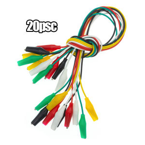 20Pcs 50cm Alligator Clips Double ended Crocodile Clips With Wire Leads Alligator Clip