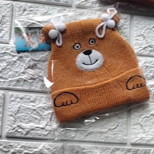 topi bayi rajut woll tebal dan lembut