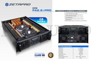 POWER AMPLIFIER ZETAPRO PA 2.6+ PRO DOUBLE / Power Ampli Zetapro PA 2.6 + PRO / DOUBLE TRAFO / Zetapro Original