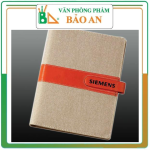 Sổ Da Cúc Bấm A5 6525 Bìa Da Đẹp Sang Trọng 240 Trang - Văn phòng phẩm Bảo An