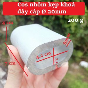 Cos nhôm kẹp khóa dây cáp Ø 20mm